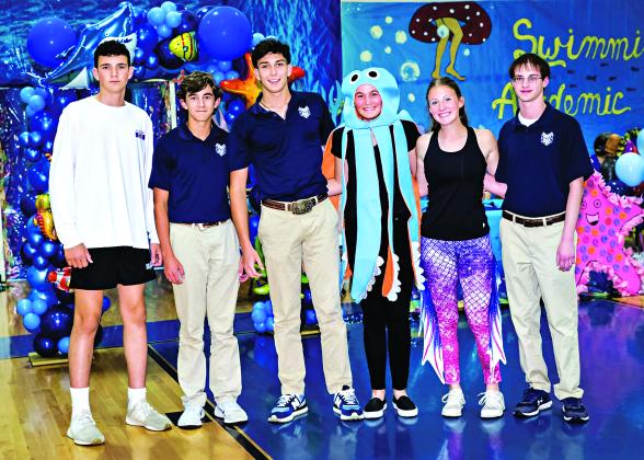 Top Blue Jay Award recipients are, from left, Nathan Zaunbrecher, John Logan Floyd, Copeland Miller, Julia Zaunbrecher, Ellie Manuel and Ethan Daigle.