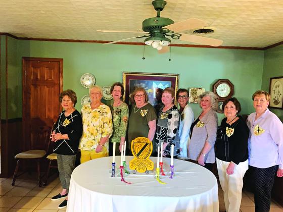 Members of Xi Beta Theta chapter of Beta Sigma Phi were honored with the Master’s degree which is the second highest honor the organization bestows. Those members included Maxine Clause, left, Sally Fruge, Ginger Jernigan, Sue Fontenot, Nancy Manuel, Melinda Babineaux, Lou Myers, Janice Aguillard  and Dale Ward.