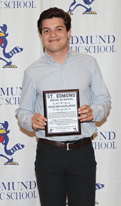 St. Edmund High School held its All-Sports Athletic Awards Banquet recognizing accomplishments of students athletes. JP Fruge received the Joe Nagata Memorial Award. (Submitted photos)