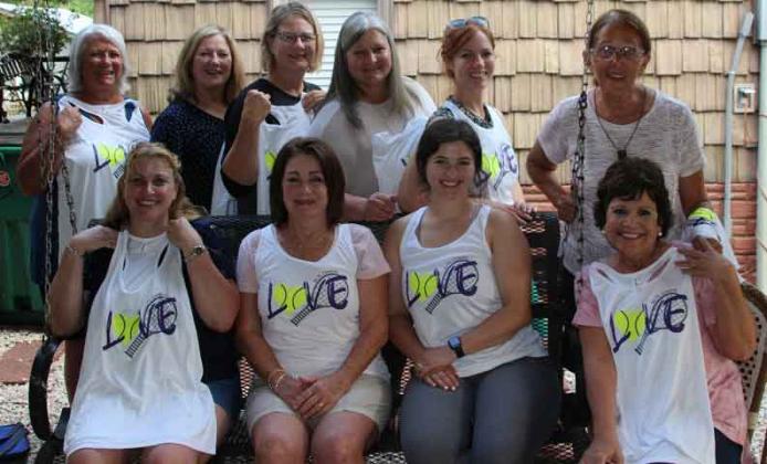 The Eunice Ladies Tennis League (ELTL) held its end of the season tennis banquet Tuesday evening. The winning team for the spring season was announced, and Team Janet captured the win. All members enjoyed an evening meal, door prizes were given, and the winning team received T-shirts. Seated, from left, are Robin Savoy, Debbie Miller, Heidi Dischler and Myra Miller. Standing, from left, are Jeanine Kibodeaux, Ellen Myers, Jamie Kirsch, Angie Thibodeaux, Bonnie P. Kyzar and Connie Tupper. Not pictured are Ja