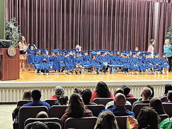 Highland Early Learning Center held its Pre-k graduation Tuesday at LSUE. There was a morning ceremony as well as an afternoon program. Above are the pre-k graduates from the afternoon program. These pre-k graduates are students from Aimie Fontenot and Stacy Lacombe’s class, Brooke Gaspard and Carolyn Faul’s class, Dakota Frey and Nicole Daire’s class.  (Submitted photo)