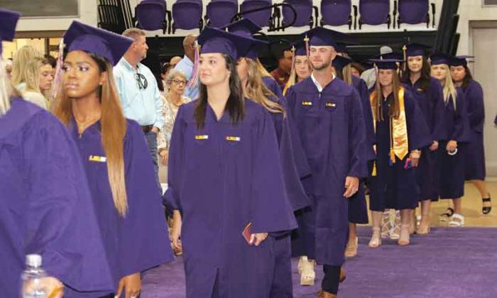 The Spring Commencement ceremony was held Friday at LSUE. The guest speaker was Andrew Ward, president and founder of Acadiana Veterans Alliance. Mary Werner, a LSU Board of Supervisor member, conferred the degrees.