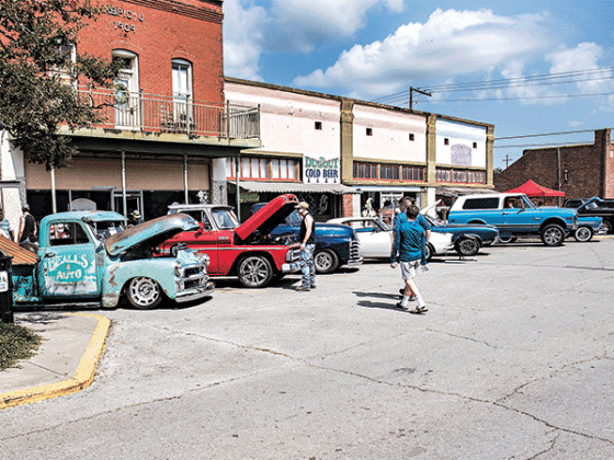A scene on South 2nd Street during the 2024 car and truck show in downtown Eunice. Up to 200 vehicles can be expected to be on display during the show from 10 a.m. to 2:30 p.m. Saturday The vehicle are at least 40 years old. (File photo)
