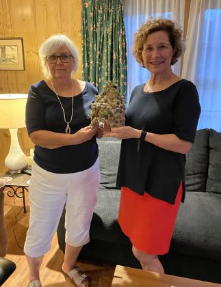 The Bulb and Blossom Garden Club in Eunice gathered for their June meeting at the home of Fran Guillory. Members met to make plans for the upcoming 2023-24 year, which will begin in September, after taking a pause during the months of July and August. Guillory presented a program entitled “Why Everyone Should Have a Toad House in Their Garden.” Toads and frogs are very important to the environment of a garden, helping with insects and slugs, as they like moist areas and often burrow beneath fallen leaves, t