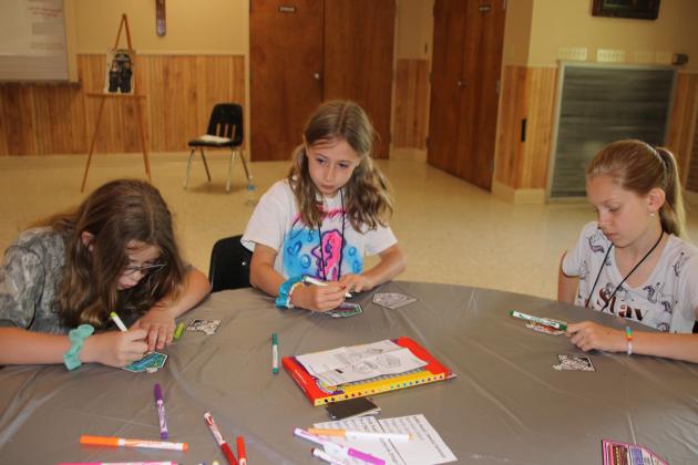 Some VBS crafters at St. Thomas More