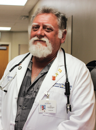 Dr. Ty Hargroder provides wound care at Advanced Wound Care, located in the Physician’s Plaza at Acadian Medical Center. (Photo by Myra Miller)