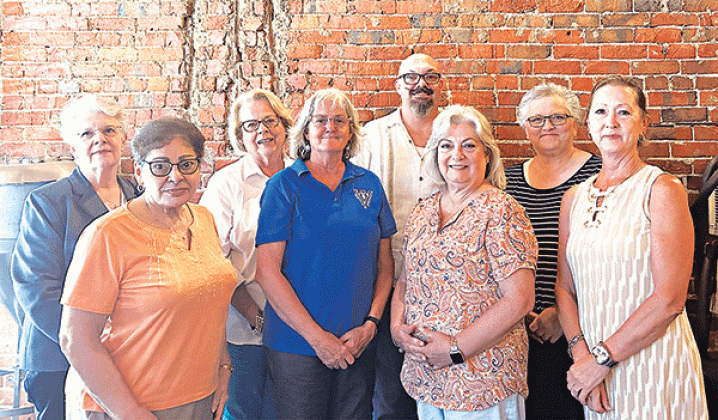 Presidents of the garden clubs of District VII of the state attended the District VII President’s Meeting on June 10 at Reggie’s Downtown of Crowley where they held their meeting under the direction of District VII President Ammy Taylor of Port Barre. In addition to District VII officers in attendance were club presidents, including, front, from left, Donna Baltakis of Eunice, Barbara Morris of Lake Charles, Phyllis Crawford of Oakdale, and Ammy Taylor-District VII President; back row, Anne Jones of Washing
