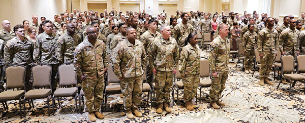 More than 150 Louisiana National Guardsmen from the 239th Military Police Company are honored and awarded the Louisiana War Cross during an official ceremony following their Yellow Ribbon Reintegration Training event in Baton Rouge on June 26. The 239th, headquartered in Carville, returned this past March following a nearly year-long deployment in support of Operations Spartan Shield and Inherent Resolve where they provided operational support across multiple countries resulting in the clearance of over 30,
