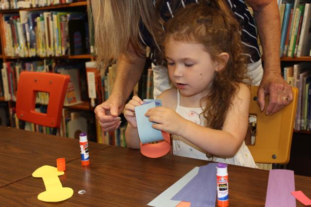 Noelle Andrus at the library