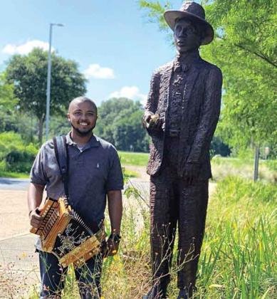 Accordionist Kaleb LeDay
