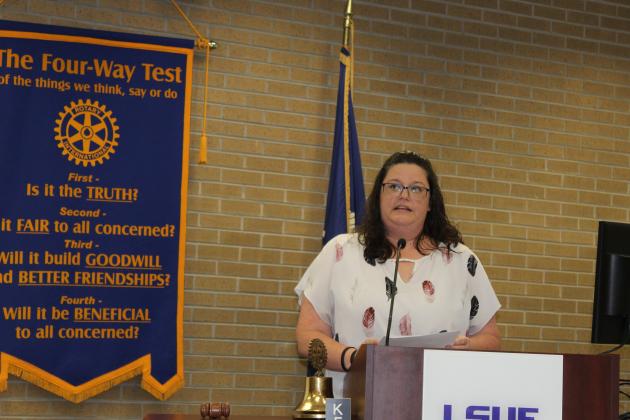 Erika Fontenot, new Rotary Club president