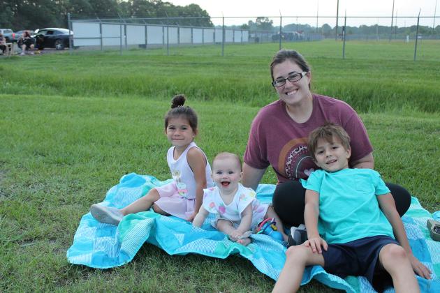 The Vidrine's make a spot before the fireworks show.