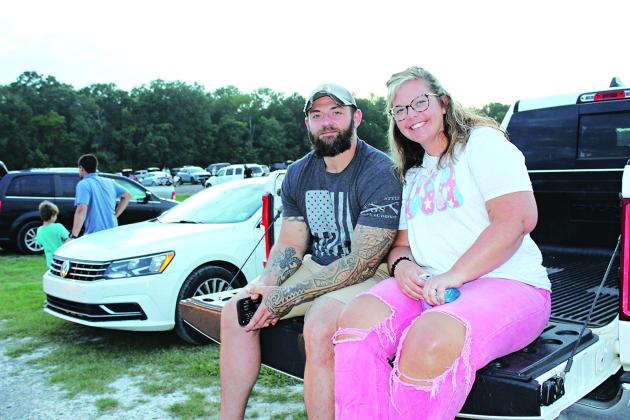 Josh Manuel and Ashley Hallman, brother and sister, got ready earlier to watch the 4th of July Fireworks display at the Eunice Recreational Complex Friday evening. Hallman lives in Adairville, Kentucky, and Manuel resides in Mamou.