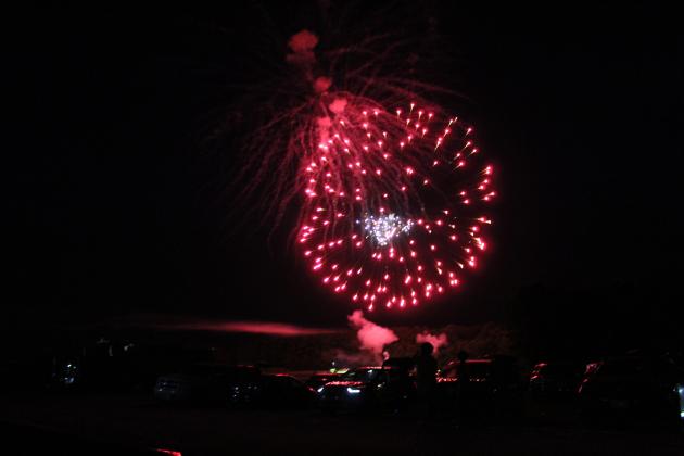 Fireworks on the 4th of July at Eunice Recreational Complex