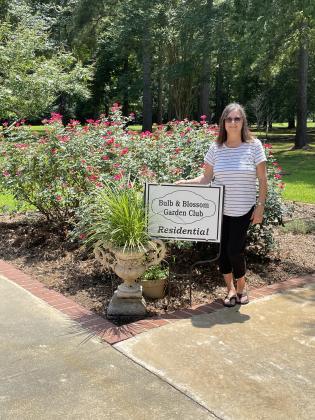 The home of Kendall and Peggy Fontenot at 463 Toby Loop has been selected as the Garden of the Month for July by the Bulb and Blossom Garden Club. Blooming throughout the landscape is crepe myrtles, lantana, periwinkle, mums, butterfly plant, salvia, society garlic, LA iris, impatiens, roses, hosta and morning glory.
