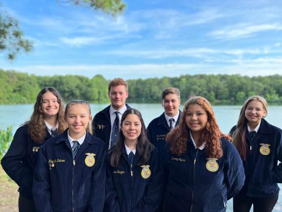 Newly elected Eunice High FFA officers
