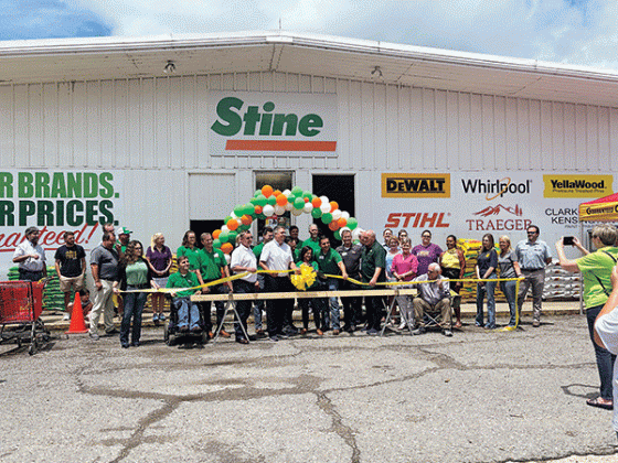 Ribbon cutting ceremony at Stine