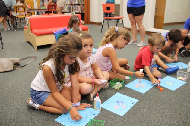 Crafting at Story Time hour