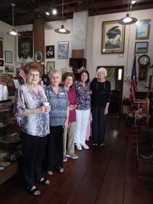 Pictured are docents from the Depot Museum and the Cajun Music Hall of Fame. From left, are Thelma LeJeune, Della Breaux, Diana Parks (retired), Erika LeDoux (first docent), and Beverly Miller.