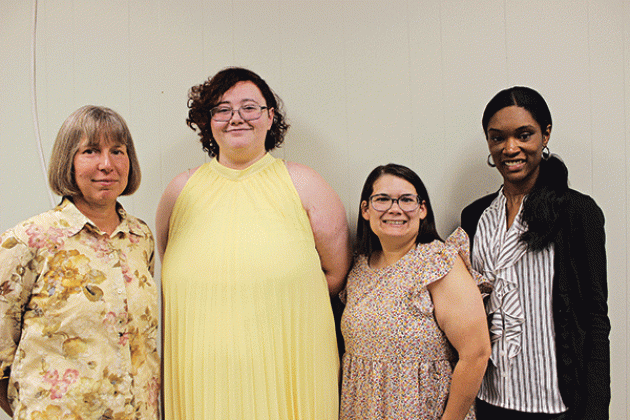 Assistant librarians at the Eunice Public Library are from left Alliz Clark, Dahlia Storey, Neelia Guidry and Amber Guillory.