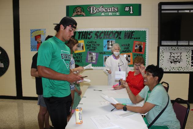 Registration at Eunice High School