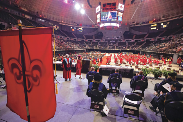 The University of Louisiana at Lafayette conferred 311 degrees during its Summer 2022 Commencement on Friday at the Cajundome, marking the end of an exceptional academic year. (Photo by Doug Dugas / University of Louisiana at Lafayette)