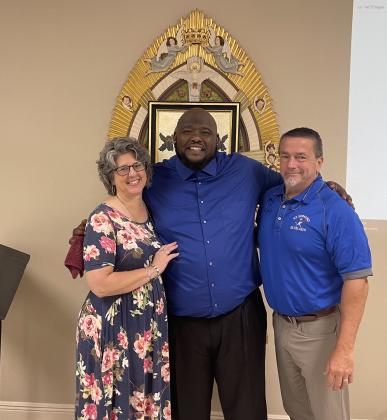Guest speaker Dewayne "D.J." Batiste at St. Edmund