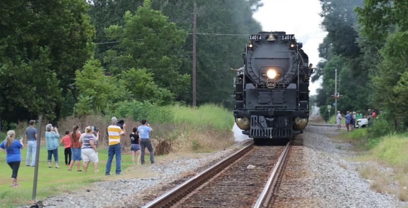 Union Pacific’s Big Boy locomotive passes through Eunice in August 2021.
