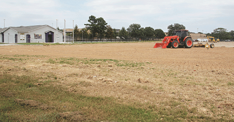 Construction began in July on the LSU Eunice Baseball Stadium. The area is now the site of impressive dirt work where a state-of-the-art facility will be constructed by January. The turfed field will feature amenities such as covered chairback seating for attendees, improved concessions and fan shop.  The artificial surface will allow the new Bengal Stadium to serve as a multi-purpose facility, serving the local community for athletic and entertainment events. (Photo by Harlan Kirgan)