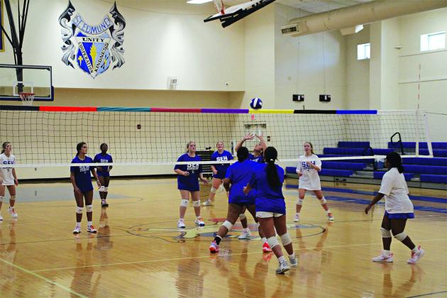 St. Edmund Lady Jays practice on Wednesday afternoon. (Photo by Rhett Manuel)