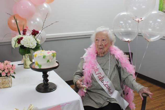 Mary Tate Collier celebrates her 100th birthday