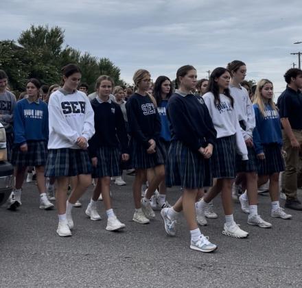 St. Edmund students participate in the annual Eucharistic Procession