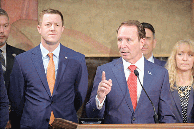 Louisiana Gov. Jeff Landry issued an executive order Tuesday prohibiting the teaching of critical race theory in Louisiana K-12 public schools. (Allison Allsop/Louisiana Illuminator)
