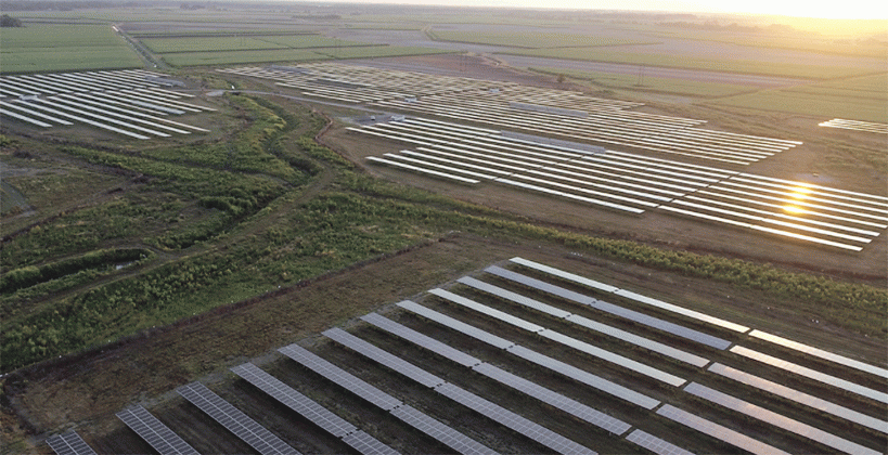 Entergy has purchased power from this solar facility in West Baton Rouge Parish. (Photo courtesy of Entergy)