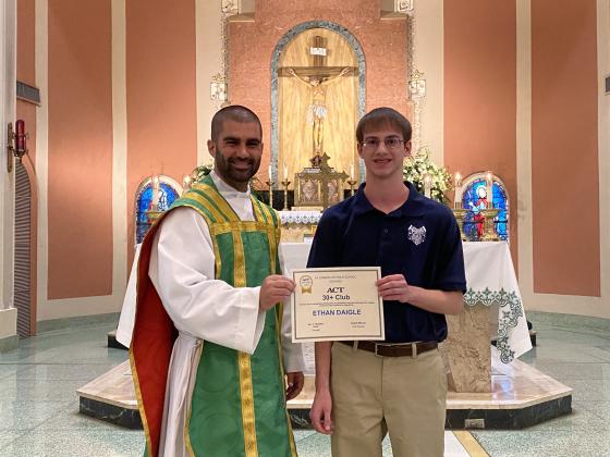 Ethan Daigle and the Rev. Nick Ware