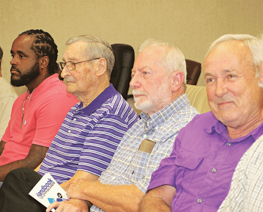 Eunice Housing Authority Board members, from left, Kevin Johnwell, Roland Miller, David Guillory and Ronald Dies were removed by a unanimous vote of the Eunice Board of Aldermen at Tuesday’s meeting. (Photos by Harlan Kirgan)