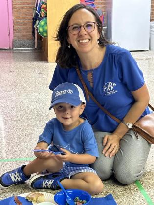 Stacy Moncla’s PreK-3 class at St. Edmund Elementary had a great day celebrating the letter Bb and the color Blue. Students all wore blue from head to toe and enjoyed “Benjamin Bunny’s Big Blue Breakfast Buffet.” All of the parents contributed and the students ate breakfast foods that begin with the letter Bb, including bacon, breakfast bars, biscuits, bread and butter, bananas, blueberries, etc. Abel Lebleu, left, and Kim Lebleu enjoyed a Blue breakfast. (Submitted photo)