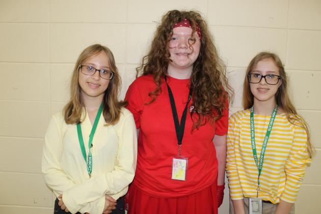 Eunice High School students celebrate homecoming week. Eunice High School will have its homecoming parade at 5 p.m. Thursday. From left are Ava Leger, Stevie Oberste and Sophia Leger.
