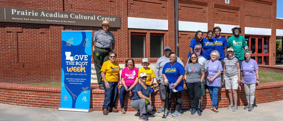 Keep Eunice Beautiful, the Jean Lafitte Prairie Acadian Cultural Center and the Eunice Library hosted a downtown litter walk for National Public Lands Day on Saturday, Sept. 20. More than 42 volunteers picked up 31 bags of trash. (Submitted photo)