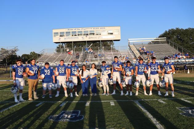 St. Edmund honored their Senior football players and trainers at Thursday night’s football game against Morgan City.