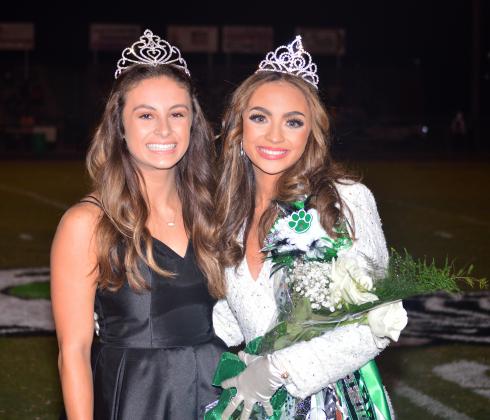 Harli Turner, right, crowned Eunice High homecoming queen.