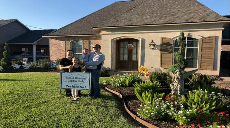 The Prudhomme family received Garden of the Month.