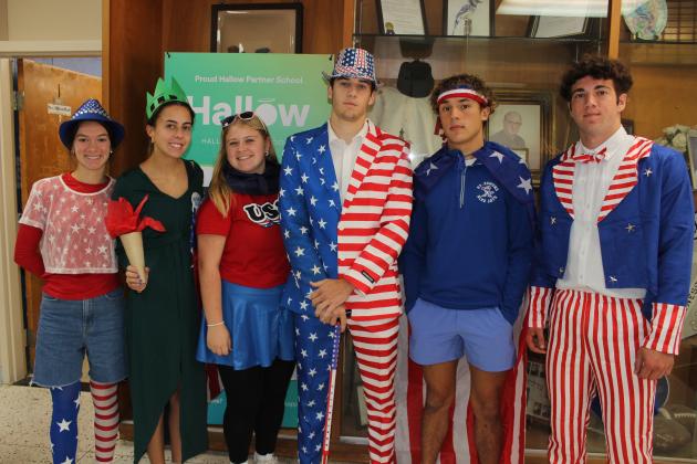 Emma Clause, Lauren McGee, Lauren Bearb, Koy Trahan, Beau Thomassee and Kane West, all seniors.