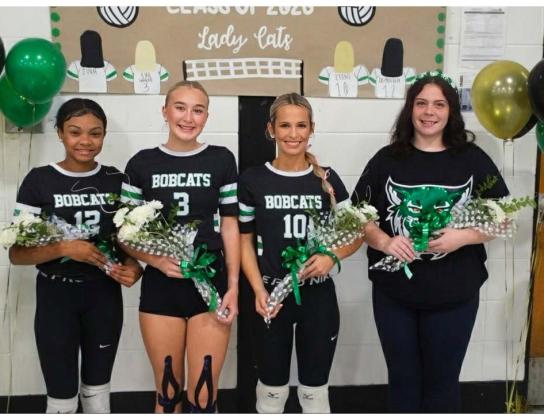 Eunice High School honored its four senior volleyball players on Oct. 1.