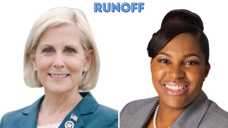 Nancy Landry, left, and Gwen Collins-Greenup will meet in the Nov. 18, 2023, runoff for Louisiana secretary of state. (Louisiana Illuminator)