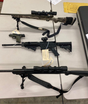 Seized guns.