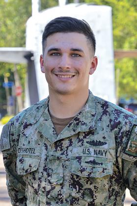 Seaman Conner Deshotel serves as a yeoman and joined the Navy to follow in the footsteps of his grandfather, Robert Reed. Photo by Lt. Cmdr. Jake Joy / Navy Office of Community Outreach