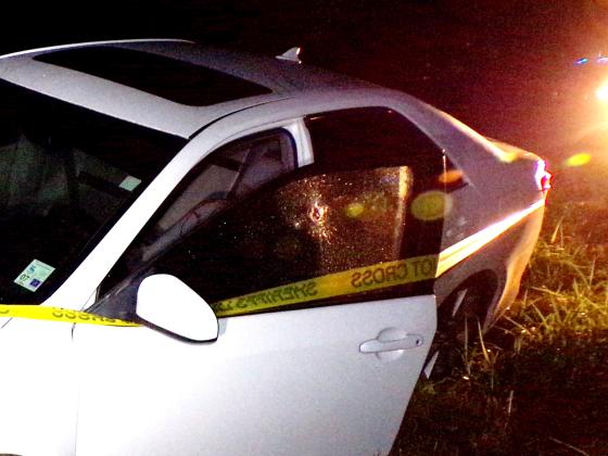 Victim's vehicle in homicide. (St. Landry Crime Stoppers photo)