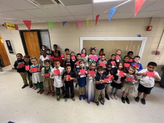 Perfect Attendance students at Eunice Elementary