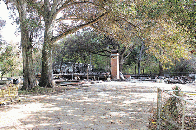 Total loss structure at 122 Marshal Lane.